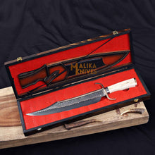 Load image into Gallery viewer, Copper Damascus Alamo Musso Bowie Knife