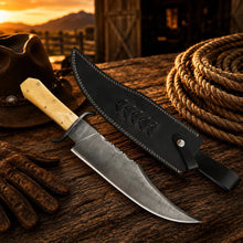 Load image into Gallery viewer, Juan Padillo Bowie Knife 5160 Spring Steel Bone Handle