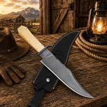 Load image into Gallery viewer, Juan Padillo Bowie Knife 5160 Spring Steel Bone Handle