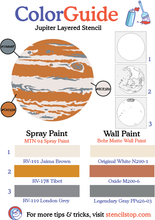 Load image into Gallery viewer, Jupiter Wall Mural Stencil Set