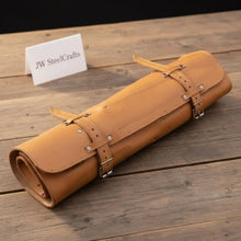 Load image into Gallery viewer, JW SteelCrafts 8 Piece Damascus Kitchen Knife Set with Rosewood Handles, Bread Chef Santoku Nakiri Carving Utility Boning and Paring Knives, Handmade Damascus Steel Collection