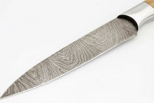 Load image into Gallery viewer, 9" Handmade Damascus Steel Utility Knife with Olive Wood Handle