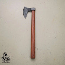 Load image into Gallery viewer, Damascus Steel Scandinavian Working Bearded Axe with Crescent Edge | JW SteelCrafts