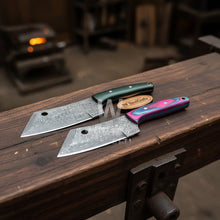 Load image into Gallery viewer, Ko-Bunka Knife Damascus Steel, Reverse Tanto