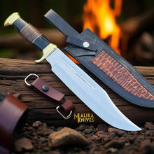 Load image into Gallery viewer, Dundee Bowie Knife D2 Carbon Steel with Bull Horn