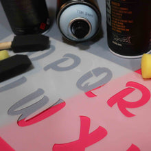Load image into Gallery viewer, Marker Font Alphabet Stencil Set