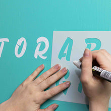 Load image into Gallery viewer, Marker Font Alphabet Stencil Set