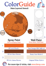 Load image into Gallery viewer, Mars Wall Mural Stencil Set