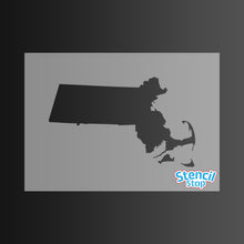 Load image into Gallery viewer, Massachusetts State Outline Stencil