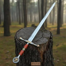 Load image into Gallery viewer, Handmade Medieval Longsword with Ring Pommel