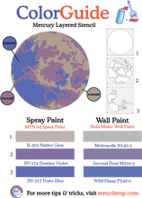 Load image into Gallery viewer, Mercury Wall Mural Stencil Set