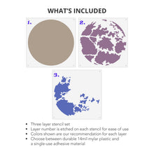 Load image into Gallery viewer, Mercury Wall Mural Stencil Set