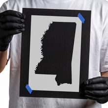 Load image into Gallery viewer, Mississippi State Outline Stencil