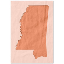Load image into Gallery viewer, Mississippi State Outline Stencil