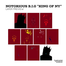 Load image into Gallery viewer, Notorious B.I.G "King of NY" Layered Stencil Set