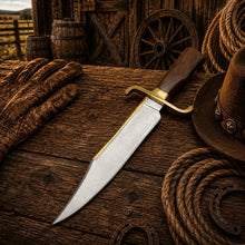Load image into Gallery viewer, Notorious Musso Bowie Knife – D2 Steel Rose Wood Handle