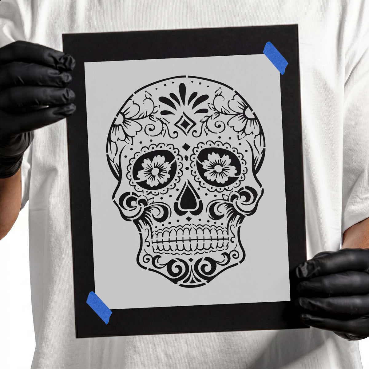 Ornate Dia de los Muertos Skull Stencil – Texas Metal Makers