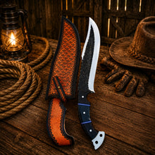 Load image into Gallery viewer, Custom Hunting Knife D2 Steel Cowboy Style Fixed Blade Knife