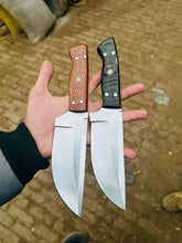 Load image into Gallery viewer, Fixed Blade Hunting Knife – Walnut Wood / Ram Horn Handle Options