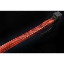 Load image into Gallery viewer, Pattern-Welded Damascus Viking Bearded Axe for Heavy Chopping and Trail Use