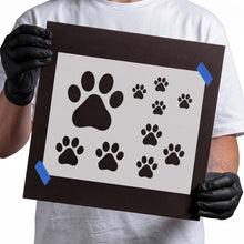 Load image into Gallery viewer, Paw Prints Stencil