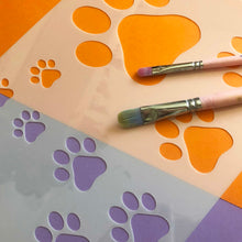 Load image into Gallery viewer, Paw Prints Stencil