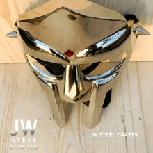 Load image into Gallery viewer, Polished Gladiator Face Mask | Handcrafted Metal Decorative Helmet Art
