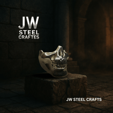 Load image into Gallery viewer, Polished Metal Skull Decor | Handmade Cast Aluminum Skull Sculpture