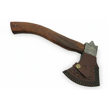Load image into Gallery viewer, Hollow Pine Damascus Axe with Rosewood Handle