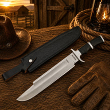 Load image into Gallery viewer, Predator Bowie Knife 5160 Spring Steel with Leather Sheath