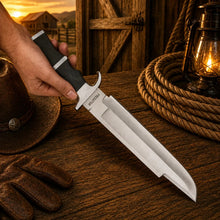 Load image into Gallery viewer, Predator Bowie Knife 5160 Spring Steel with Leather Sheath