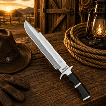 Load image into Gallery viewer, Predator Bowie Knife 5160 Spring Steel with Leather Sheath