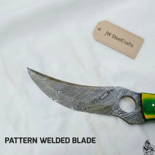 Load image into Gallery viewer, Damascus Hunting Knife 8.5” Fixed Blade
