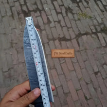 Load image into Gallery viewer, 8-Inch Gyuto Chef Knife Twisted Damascus Blade with Blue &amp; Red Pakka Wood Handle (Full Tang, Hand-Forged)
