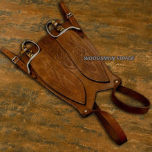 Load image into Gallery viewer, Handmade D2 Steel Sasquatch Bowie Knife with Ram Horn Handle &amp; Sheath | WOODSMAN FORGE