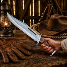 Load image into Gallery viewer, Rambo 3 Bowie Knife 18” – Handmade Steel With Leather Sheath