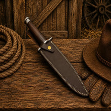 Load image into Gallery viewer, Real Rambo Bowie Knife – Damascus Steel Walnut Wood Handle