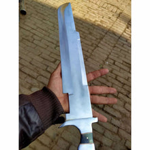 Load image into Gallery viewer, Recurved Clip Point Bowie Knife with Spanish Notch and Coffin-Influenced Handle