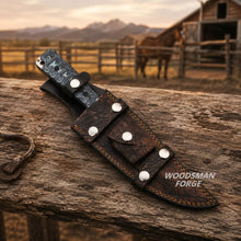 Load image into Gallery viewer, Ridgefang Bowie Knife with Sheath – D2 Steel &amp; G10 Micarta Handle