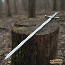 Load image into Gallery viewer, Handmade Sacred Gothic Royal Crusader Sword | Red Gemstone Replica