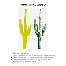 Load image into Gallery viewer, Saguaro National Park Wall Mural Stencil Set