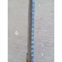 Load image into Gallery viewer, Sheffield Style Bowie Knife Damascus Clip Point Blade Brass Guard Bone Handle Handmade Fixed Blade