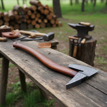 Load image into Gallery viewer, Single-Bit Angular Bearded Axe with Rear Notch
