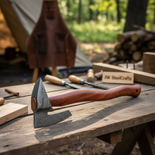 Load image into Gallery viewer, Single-Bit Angular Bearded Axe with Rear Notch