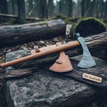 Load image into Gallery viewer, Smoking Bushcraft Axe for Camping, Woodcraft and Trail Chopping