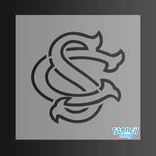 Load image into Gallery viewer, South Carolina Gamecocks Interlocking SC Baseball Logo Stencil