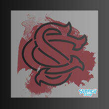 Load image into Gallery viewer, South Carolina Gamecocks Interlocking SC Baseball Logo Stencil