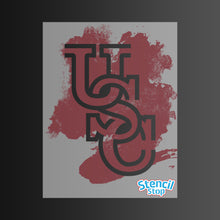 Load image into Gallery viewer, South Carolina Gamecocks Stacked "USC" Logo Stencil