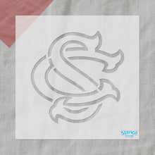 Load image into Gallery viewer, South Carolina Gamecocks Interlocking SC Baseball Logo Stencil