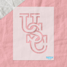 Load image into Gallery viewer, South Carolina Gamecocks Stacked "USC" Logo Stencil